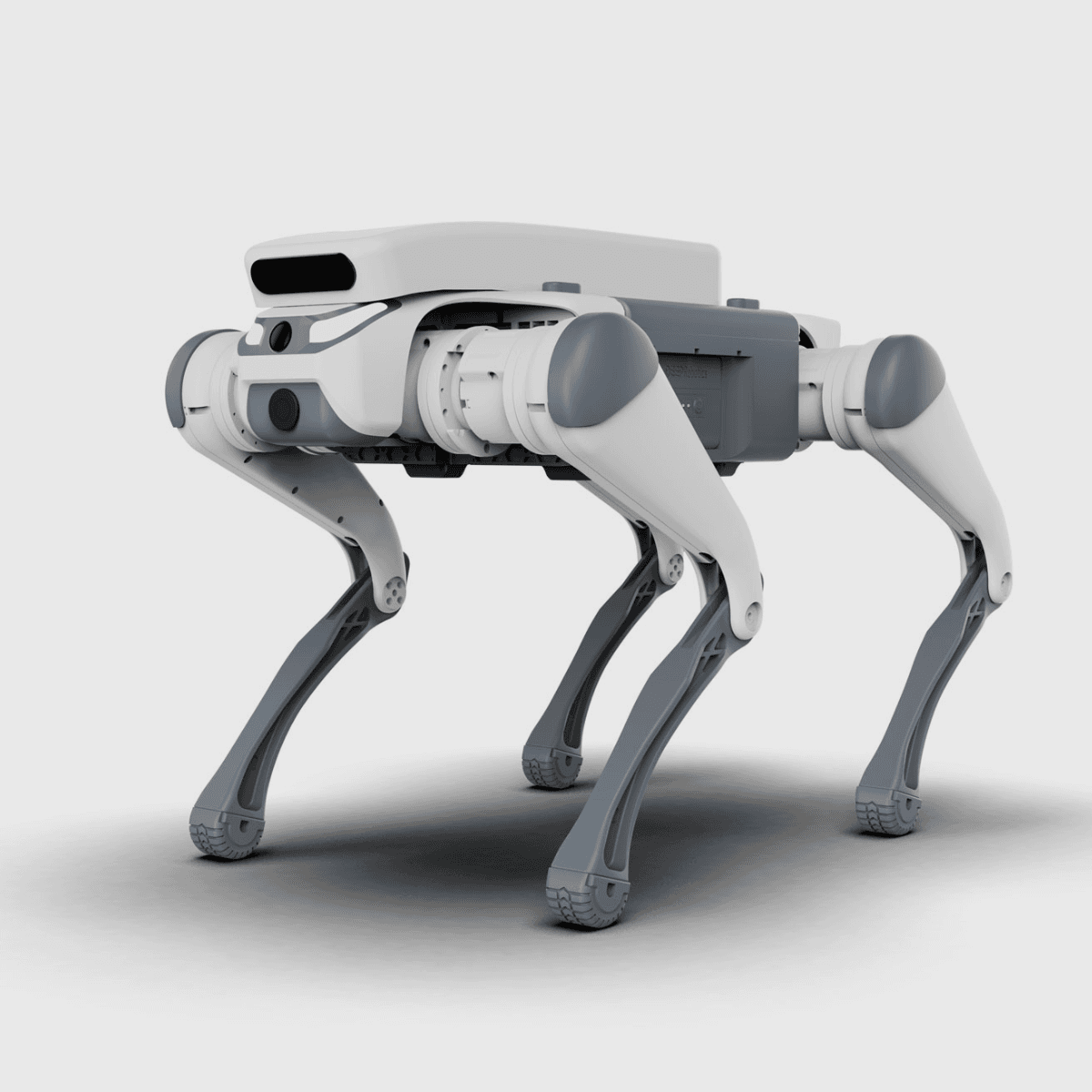 Quadruped robot in an industrial setting